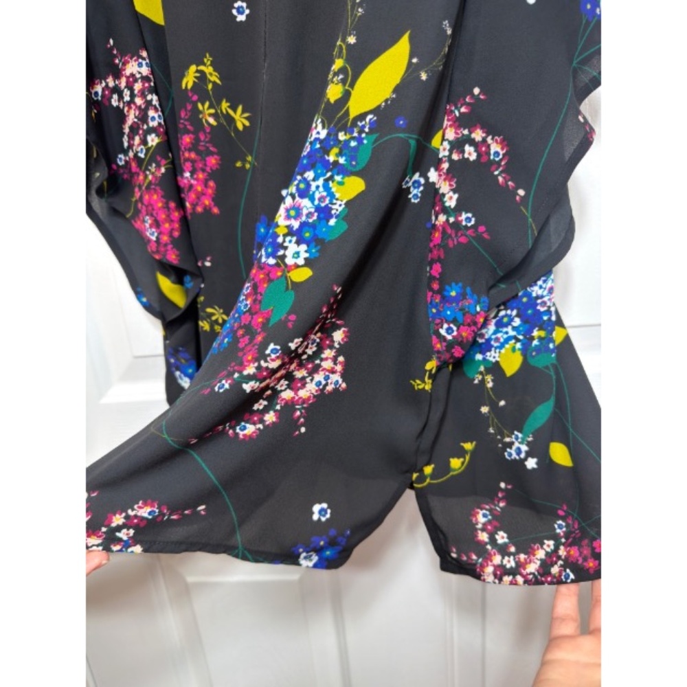Worthington Multicolor Floral Ruffle Blouse - Picture 3 of 5